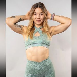 Green Iridescent Leopard Set